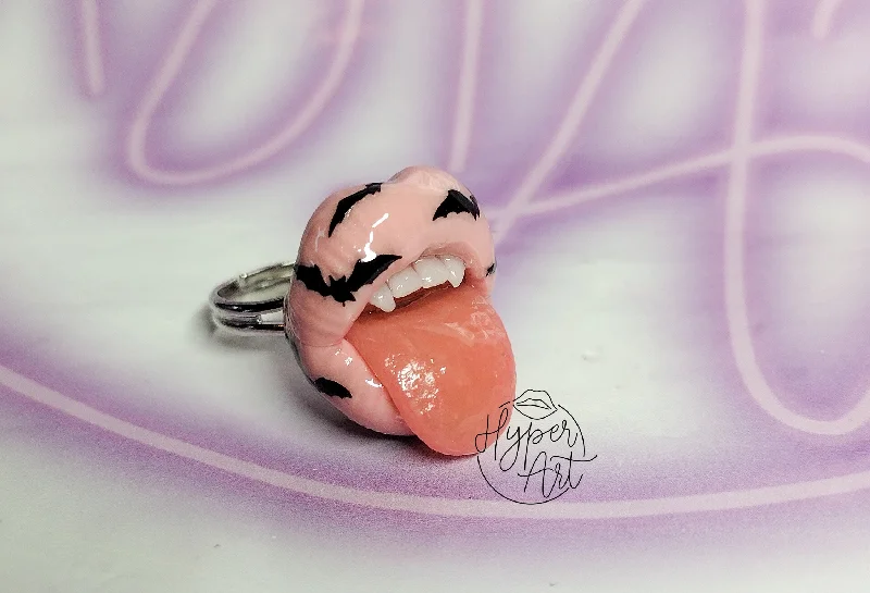 custom wedding rings for women -It's Friggin Bats Ring