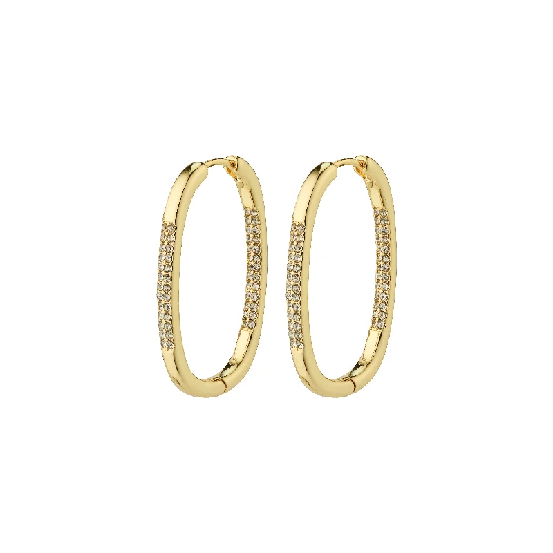 contemporary earrings for women -STAR hoops, gold-plated