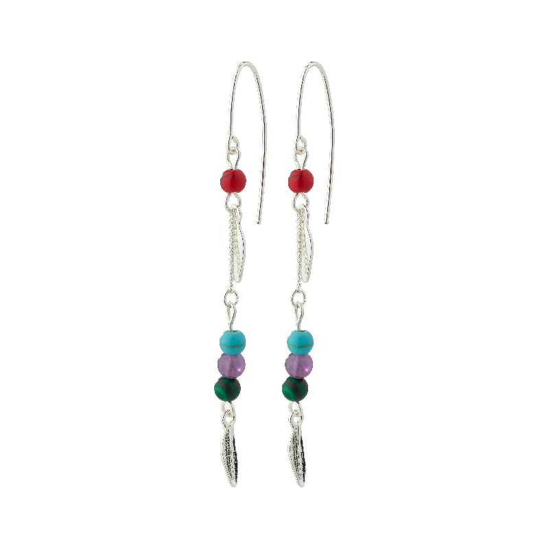 trendy statement earrings -ECHO chain earrings silver-plated