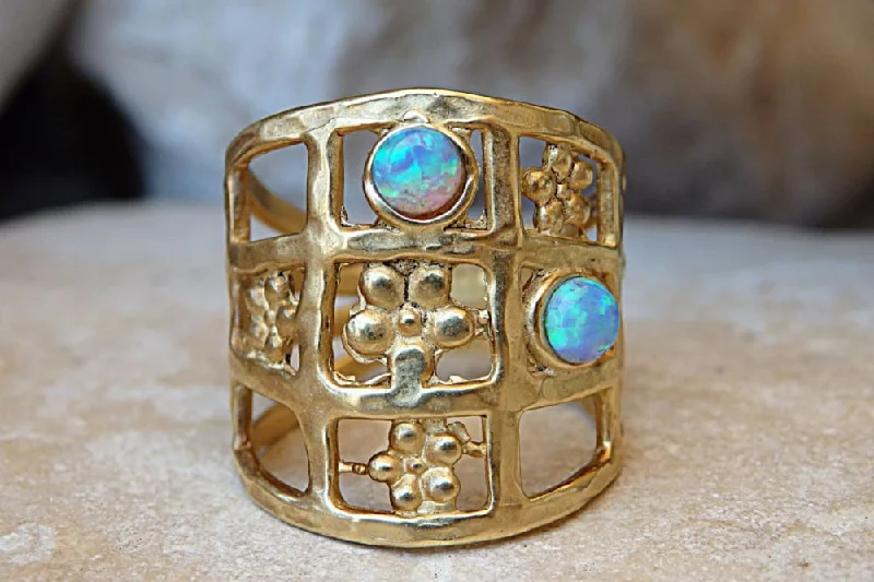 stackable rings for weddings -Opal Ring