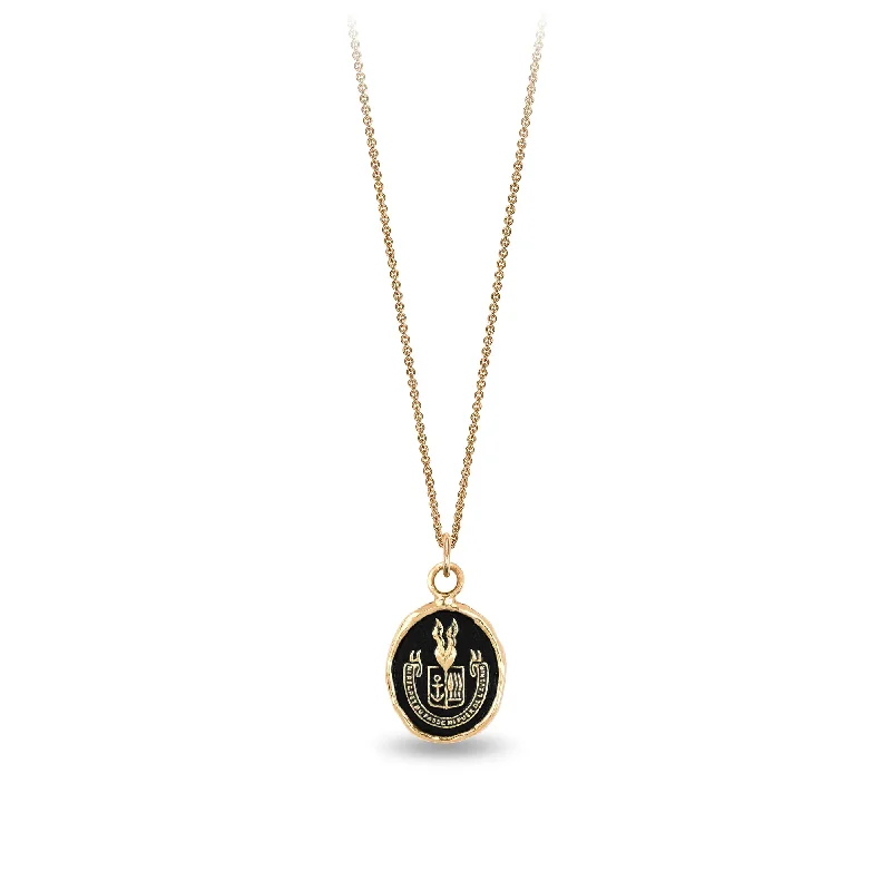 birthday gift necklaces for women -Be Here Now 14K Gold Talisman