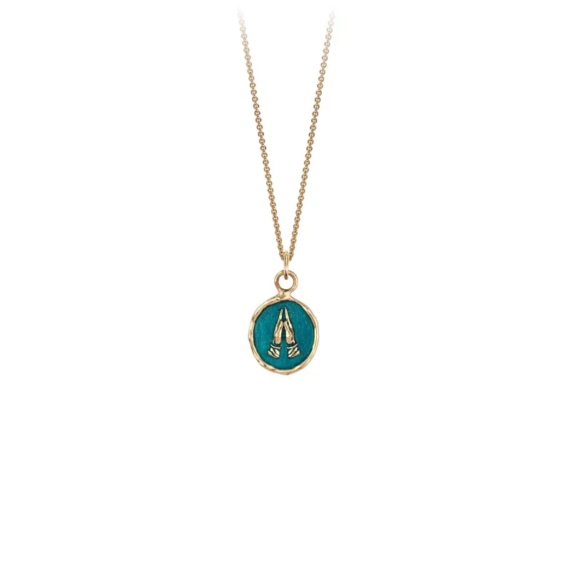 classic gold necklaces for women -Grateful 14K Gold Appreciation Talisman - True Colors