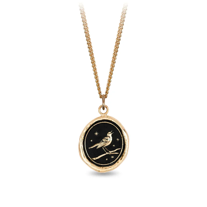 modern necklaces for women -Nightingale 14K Gold Signature Talisman