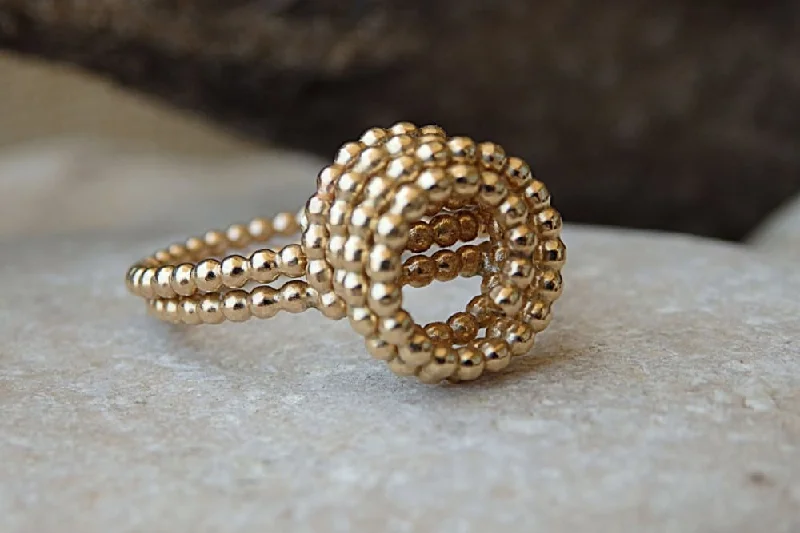 art deco rings for women -Wrap Ball Ring