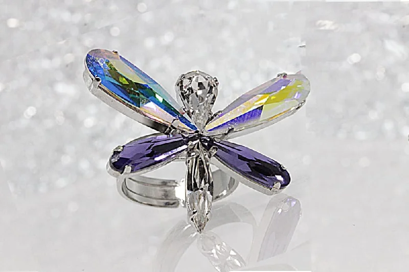 unique wedding rings for women -Dragonfly Ring