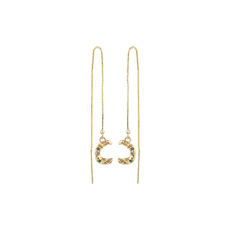 diamond hoop earrings for women -REMY chain earrings gold-plated