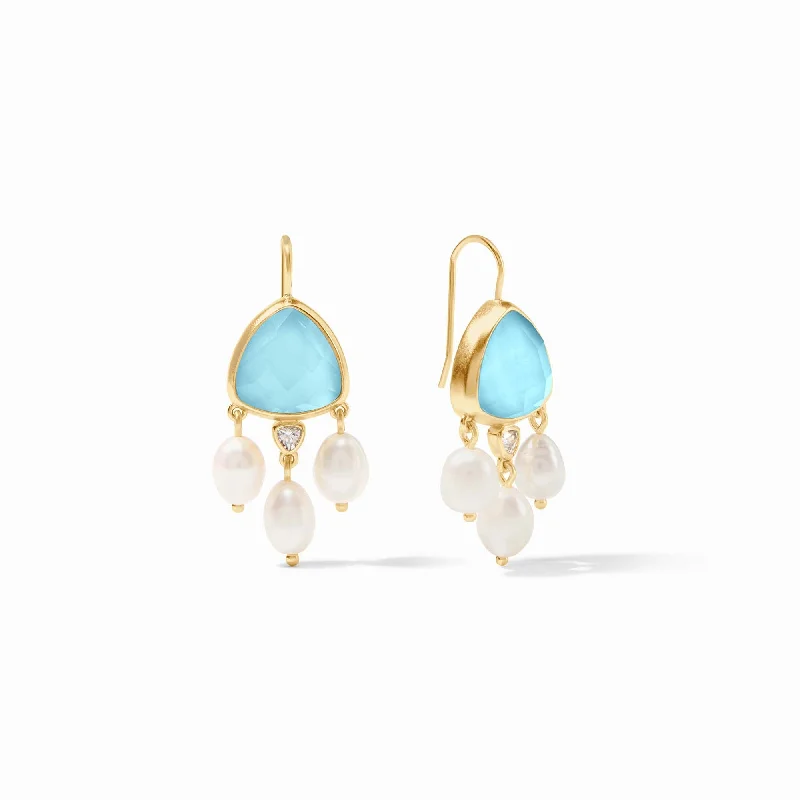 gemstone stud earrings for women -Aquitaine Chandelier Earring