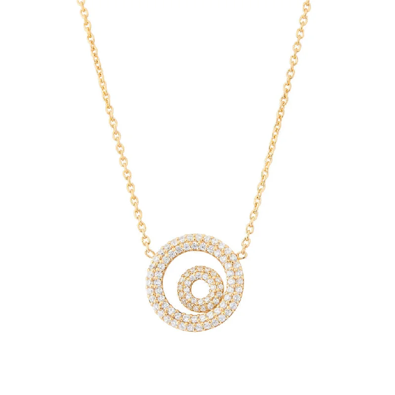 silver charm necklaces for women -Matiné 18K Gold Necklace w. 93 Diamonds