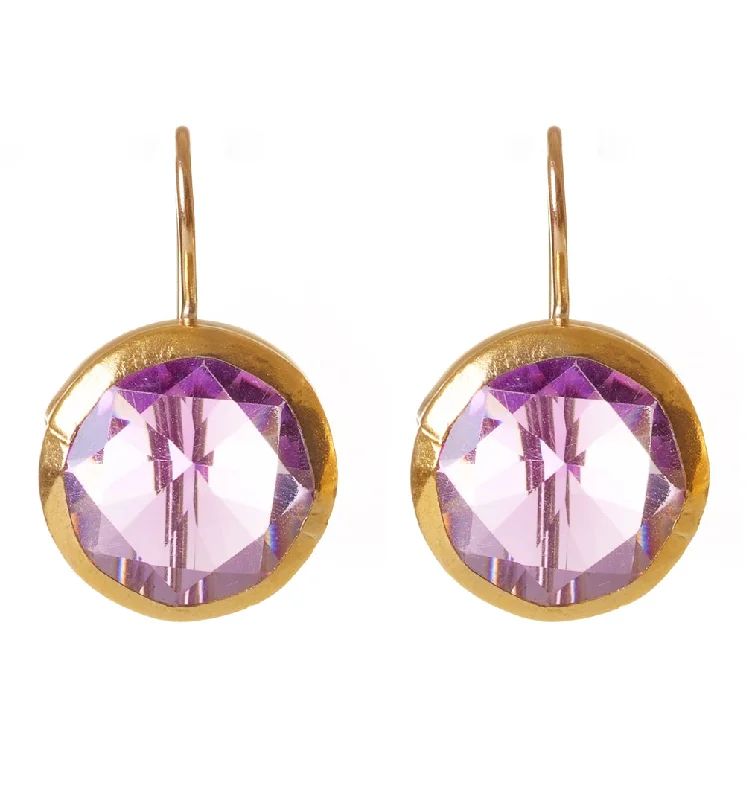 gemstone chandelier earrings -Nava Zahavi Lavender Sweet Earrings