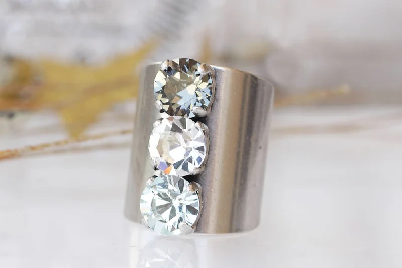 birthstone promise rings for women -GRAY RING