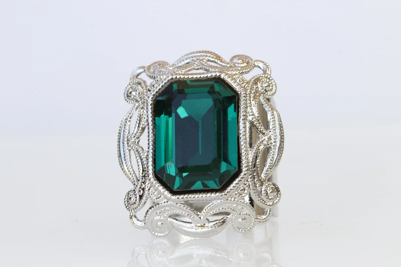 wedding sets for women -EMERALD STATEMENT RING