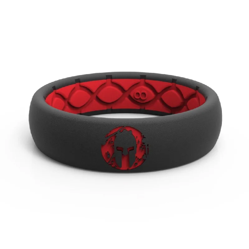 chic necklaces for women -Groove Life Spartan Race Sprint Red Silicone THIN