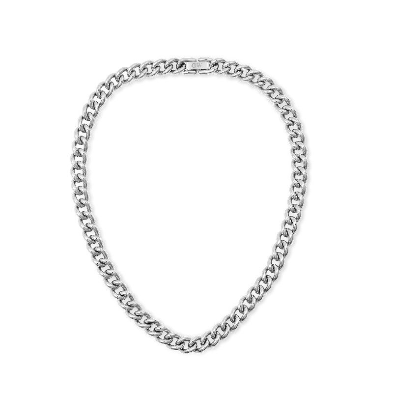 classy necklaces for women -Chunky Chain Necklace Silver