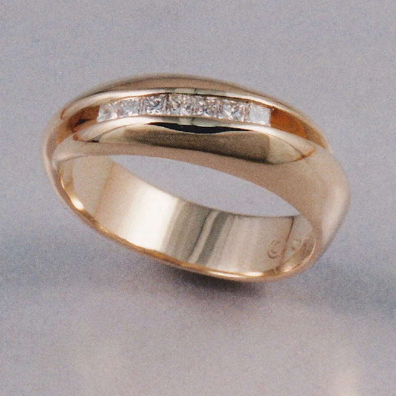 stackable wedding bands for women -New Wave Ring - variation