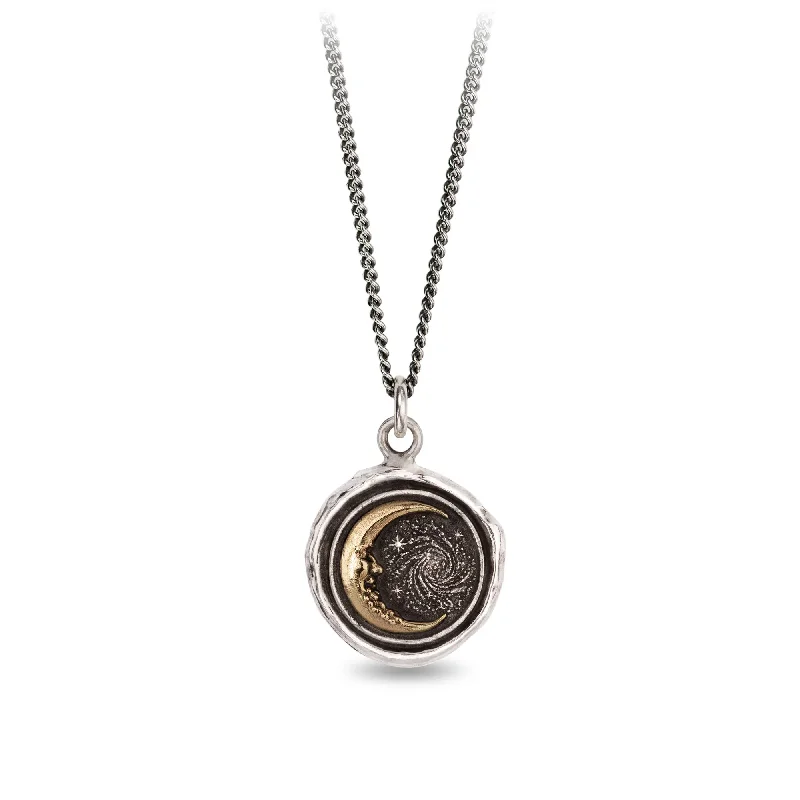 fashion necklaces for women -Trust The Universe 14K Gold On Silver Talisman