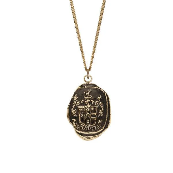 bridal pendant necklaces for women -Love Conquers All 14k Gold Talisman from the Signature Collection