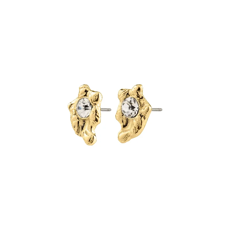 sterling silver hoop earrings -AIAS crystal earrings gold-plated