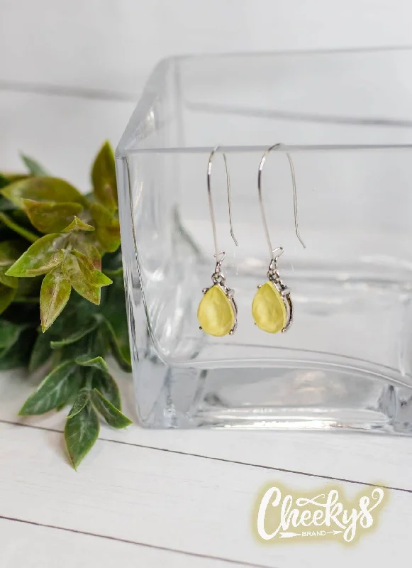 luxury earrings for women -Sparkling In The Sun Yellow Earrings