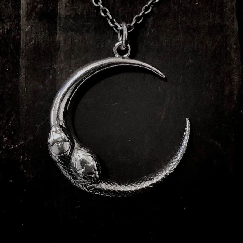 classy necklaces for women -Serpent Moon Necklace - Large