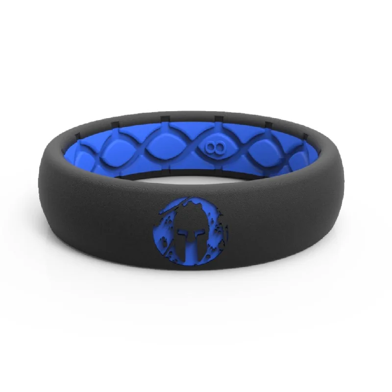 women’s statement necklaces -Groove Life Spartan Race Super Blue Silicone THIN