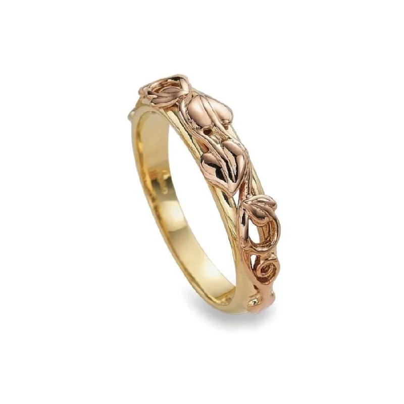 designer rings for women -9ct yellow and rose gold Tree of Life Ring