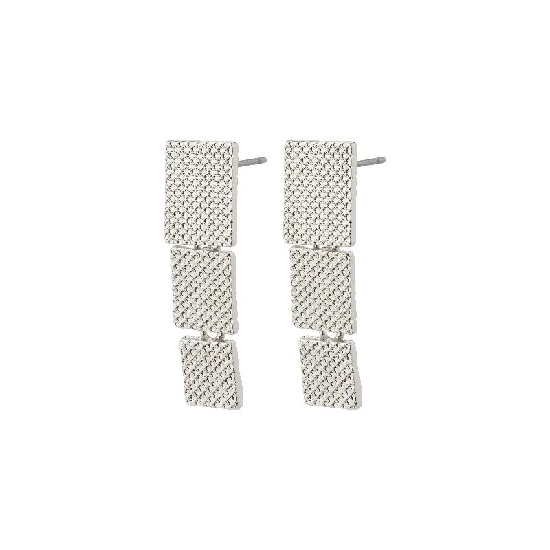 simple gold stud earrings -KLAUDIA earrings silver-plated