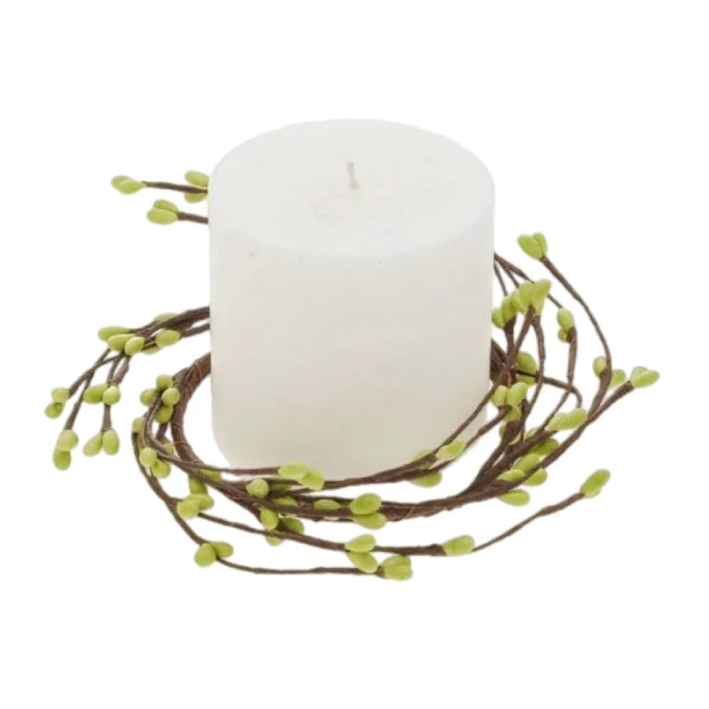 stackable rings for women -Moss Green Berry Pillar Candle Ring