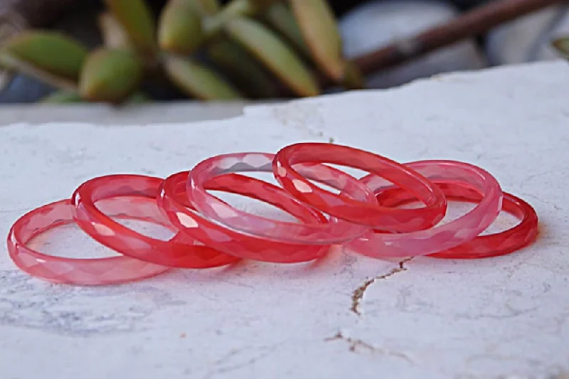 vintage-inspired wedding rings -Red Stacking Ring