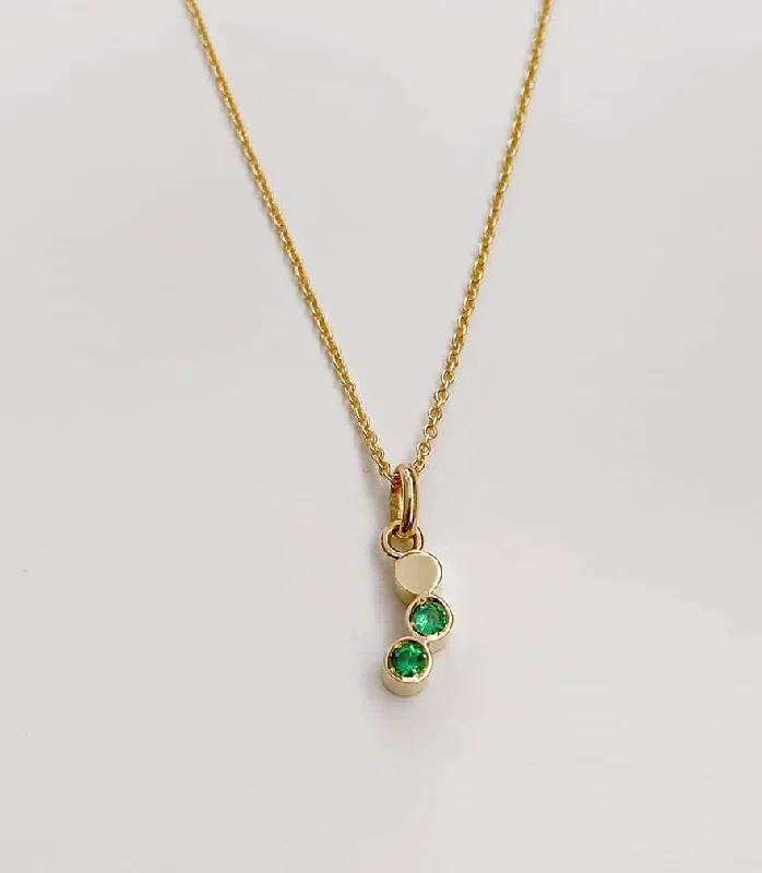 crystal necklaces for women -Coralie Grzes | Sofia Amulet of January 18K Gold Necklace w. Tsavorites