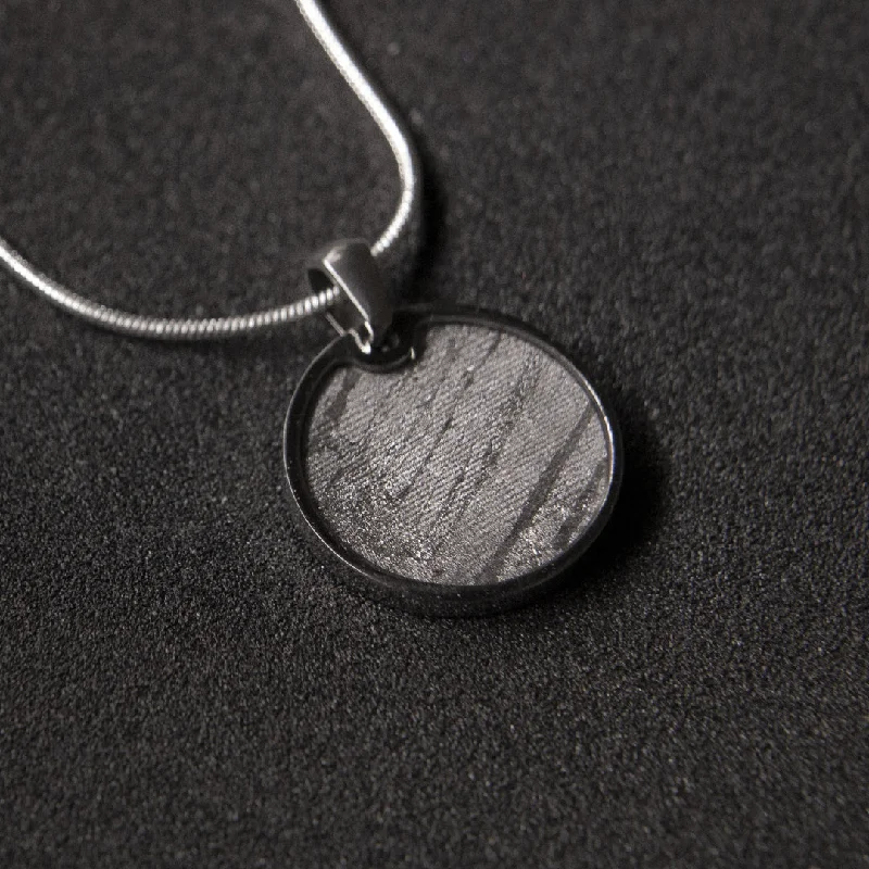 gold necklaces for women -Meteorite Necklace - Circular Meteorite Pendant