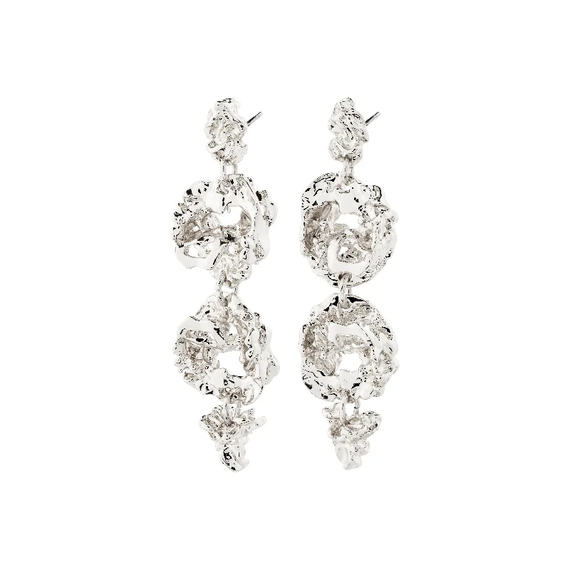 luxury crystal earrings for women -ACT earrings silver-plated