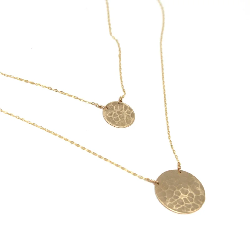 long necklaces for women -Layered Discs necklace