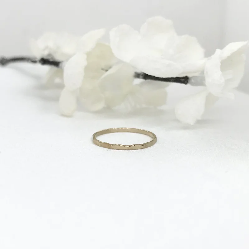 fashion rings for women -14k Gold Filled Hammered Ring