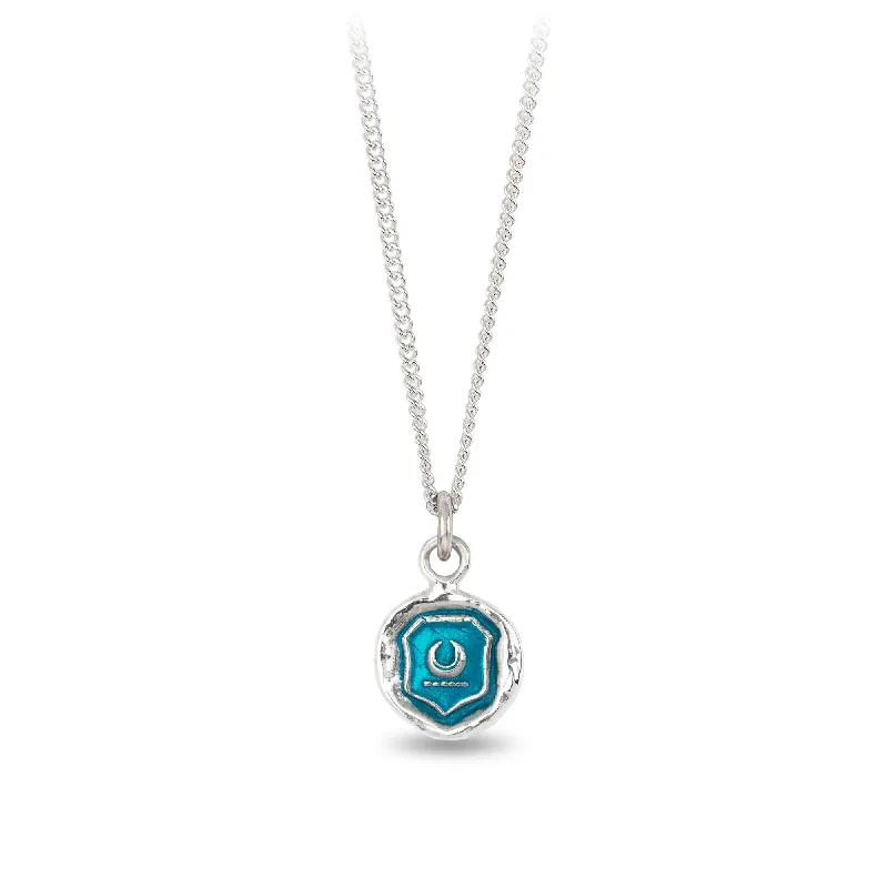 elegant diamond necklaces for women -New Beginnings Talisman - Capri Blue