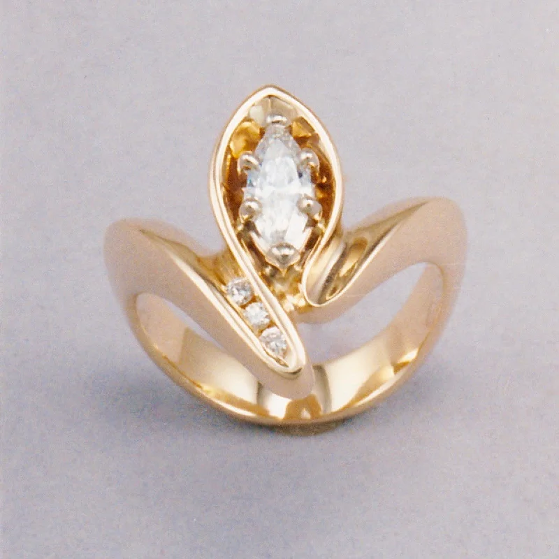 classic diamond rings for women -Arc Ladyslipper 2 Ring