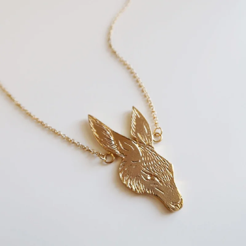 classic gold necklaces for women -Doe Necklace