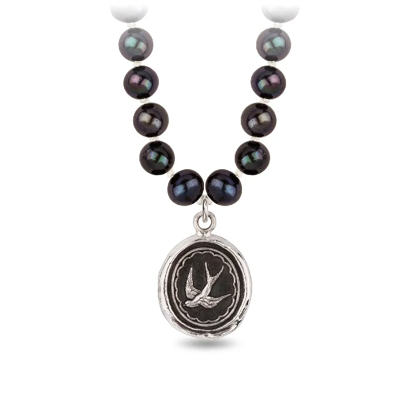 infinity necklaces for women -Free Spirited Freshwater Pearl Necklace