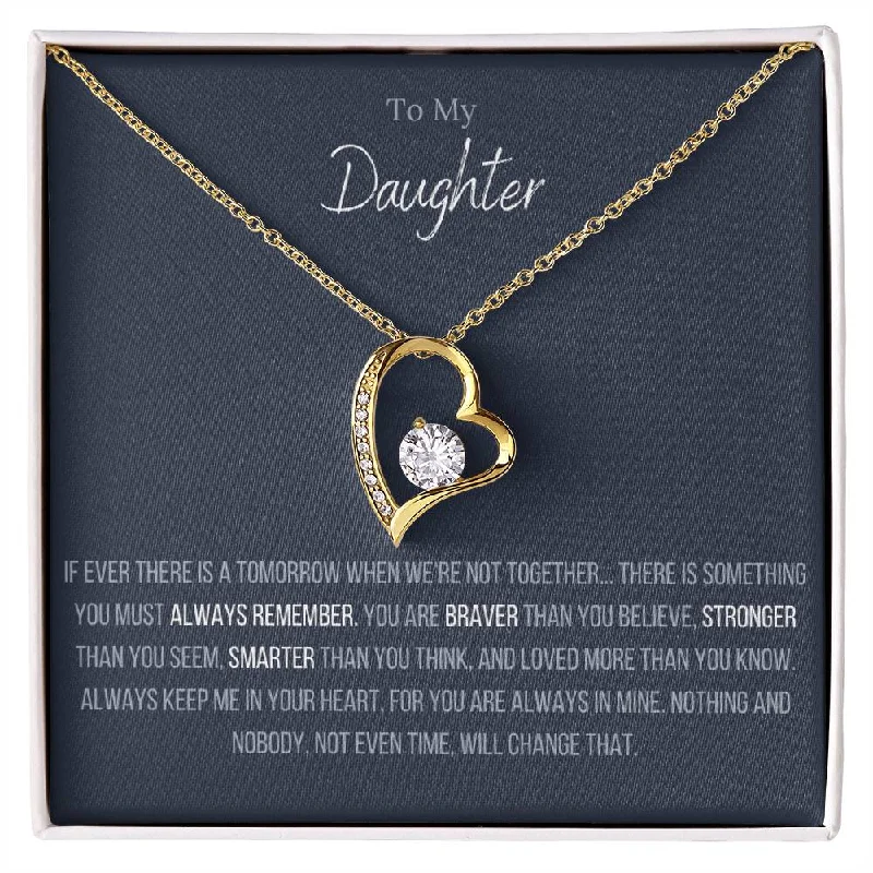 silver charm necklaces for women -The Forever Love™ Necklace To My Daughter