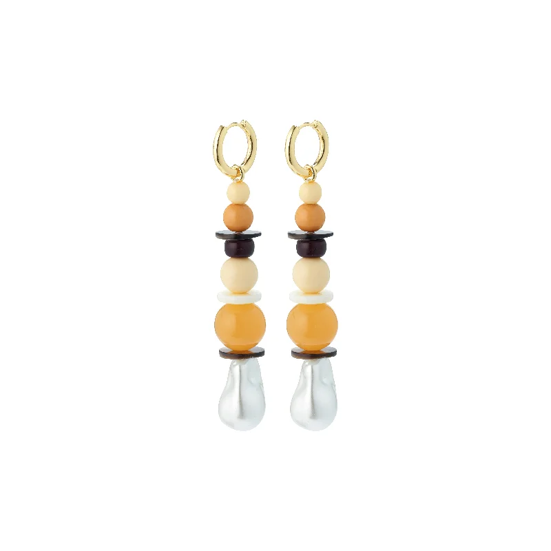 unique earrings for women -NAILA earrings multi-coloured/gold-plated