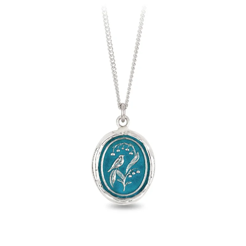 gemstone necklaces for women -Return to Happiness Talisman - Capri Blue