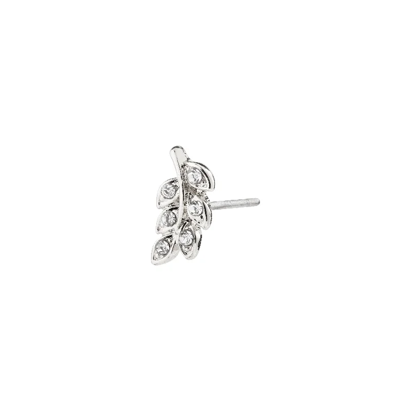 classic hoop earrings for women -ARES single earring silver-plated