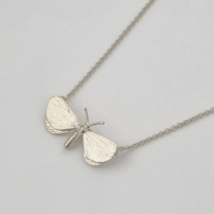 moonstone necklaces for women -Drab Looper Moth Necklace