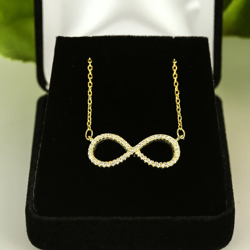 handmade necklaces for women -Infinity Necklace - Yellow GP, 50% Final Sale