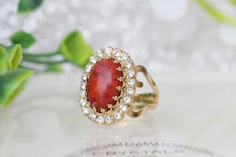 diamond rings for women -Coral Ring