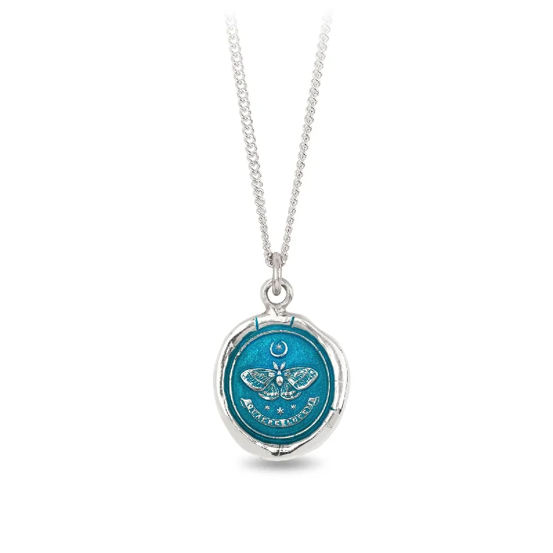 zodiac necklaces for women -Seek The Light Talisman - Capri Blue