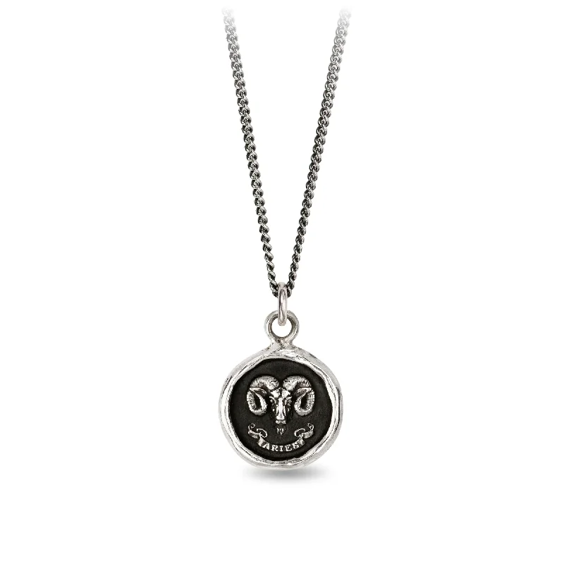 diamond-studded necklaces for women -Aries Zodiac Talisman Necklace