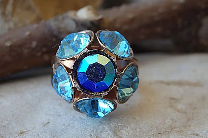 gemstone wedding rings -Blue Rebeka ring