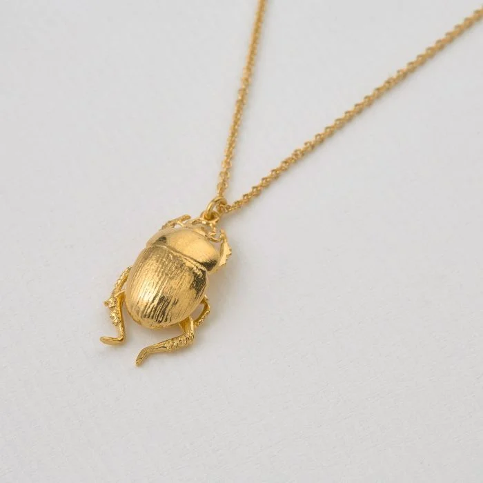 bridal necklaces for women -Dor Beetle Necklace