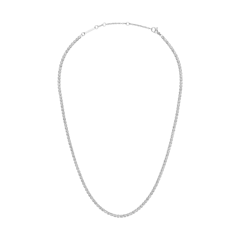 sterling silver necklaces for women -Classic Tennis Necklace Silver