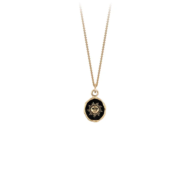 luxury pendant necklaces for women -Joyful 14K Gold Appreciation Talisman